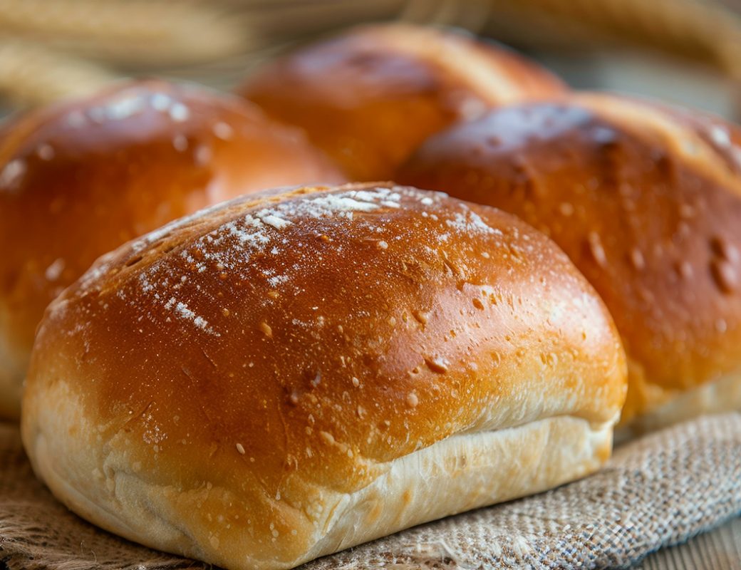 Loaf of bread on a wooden table